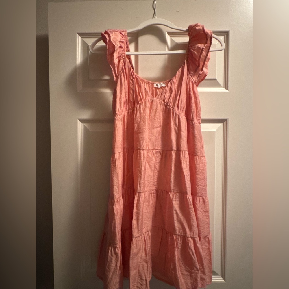 Blu Pepper Pink Ruffled Dress